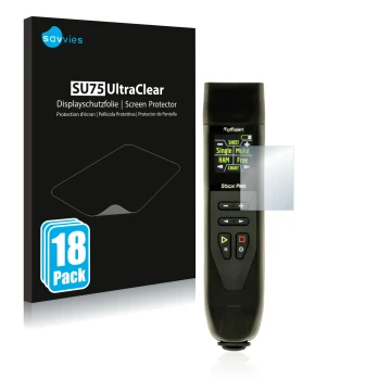 Vorderseite einer Produktverpackung mit dem Markenlogo Savvies. Daneben ist das Gerät RigExpert Stick Pro mit dem zugehörigen 