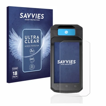 Vorderseite einer Produktverpackung mit dem Markenlogo Savvies. Daneben ist das Gerät Accu-Chek Insight mit DBLG1 mit dem zuge