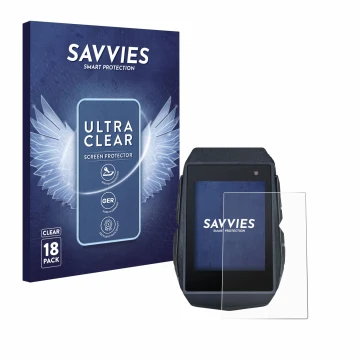 Vorderseite einer Produktverpackung mit dem Markenlogo Savvies. Daneben ist das Gerät Sigma ROX 11.1 Evo mit dem zugehörigen D
