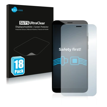 Vorderseite einer Produktverpackung mit dem Markenlogo Savvies. Daneben ist das Gerät Pine64 PinePhone Pro Explorer Edition mi