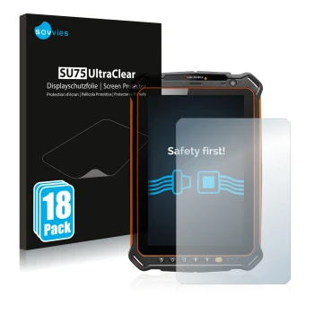 Vorderseite einer Produktverpackung mit dem Markenlogo Savvies. Daneben ist das Gerät i.safe MOBILE IS930.1 mit dem zugehörige