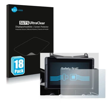 Vorderseite einer Produktverpackung mit dem Markenlogo Savvies. Daneben ist das Gerät KTM 1290 Super Duke GT 2022 TFT 7