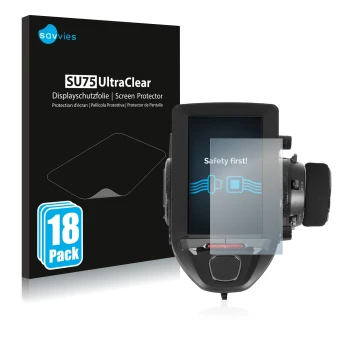 Vorderseite einer Produktverpackung mit dem Markenlogo Savvies. Daneben ist das Gerät Futaba 7PXR mit dem zugehörigen Displays