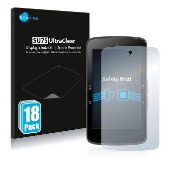 Vorderseite einer Produktverpackung mit dem Markenlogo Savvies. Daneben ist das Gerät Bryton Rider S800 mit dem zugehörigen Di