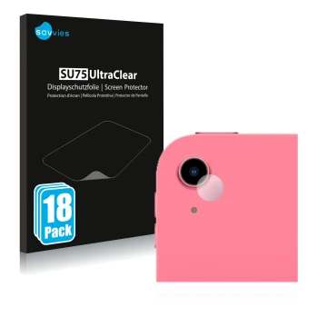 Vorderseite einer Produktverpackung mit dem Markenlogo Savvies. Daneben ist das Gerät Apple iPad 10.9