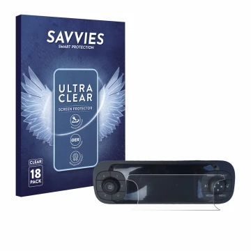 Vorderseite einer Produktverpackung mit dem Markenlogo Savvies. Daneben ist das Gerät Fiat Panda 2019 mit dem zugehörigen Disp