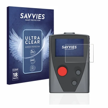 Vorderseite einer Produktverpackung mit dem Markenlogo Savvies. Daneben ist das Gerät Swissphone Boss 935 mit dem zugehörigen 