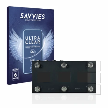 Vorderseite einer Produktverpackung mit dem Markenlogo Savvies. Daneben ist das Gerät Morningstar MC6 Pro mit dem zugehörigen 