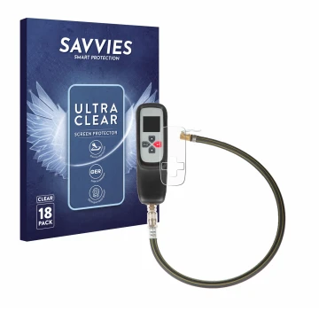 Vorderseite einer Produktverpackung mit dem Markenlogo Savvies. Daneben ist das Gerät Bartec TAP 100 /200 mit dem zugehörigen 