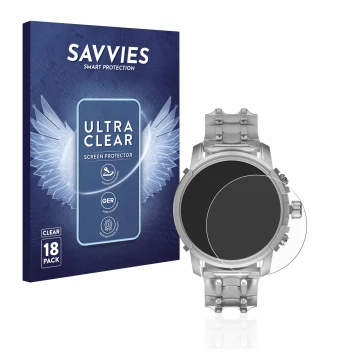 Vorderseite einer Produktverpackung mit dem Markenlogo Savvies. Daneben ist das Gerät Diesel Griffed (45,5 mm) mit dem zugehör
