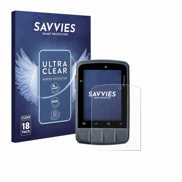 Vorderseite einer Produktverpackung mit dem Markenlogo Savvies. Daneben ist das Gerät Giant Dash M200 mit dem zugehörigen Disp