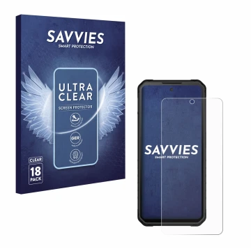 Vorderseite einer Produktverpackung mit dem Markenlogo Savvies. Daneben ist das Gerät iiiF150 Raptor mit dem zugehörigen Displ