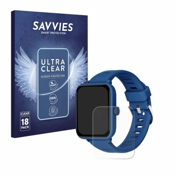 Vorderseite einer Produktverpackung mit dem Markenlogo Savvies. Daneben ist das Gerät Biggerfive BW01 1.5