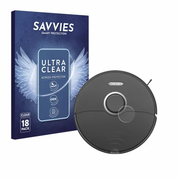 Vorderseite einer Produktverpackung mit dem Markenlogo Savvies. Daneben ist das Gerät Roborock S8 Lidar Sensor (nur weißes Mod