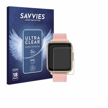 Vorderseite einer Produktverpackung mit dem Markenlogo Savvies. Daneben ist das Gerät FMK IP68 1.7