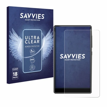 Vorderseite einer Produktverpackung mit dem Markenlogo Savvies. Daneben ist das Gerät innioasis G1-80G mit dem zugehörigen Dis