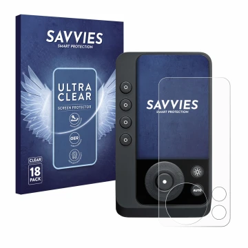 Vorderseite einer Produktverpackung mit dem Markenlogo Savvies. Daneben ist das Gerät Profoto Connect Pro mit dem zugehörigen 