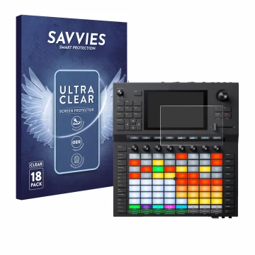 Vorderseite einer Produktverpackung mit dem Markenlogo Savvies. Daneben ist das Gerät Akai Force mit dem zugehörigen Displaysc