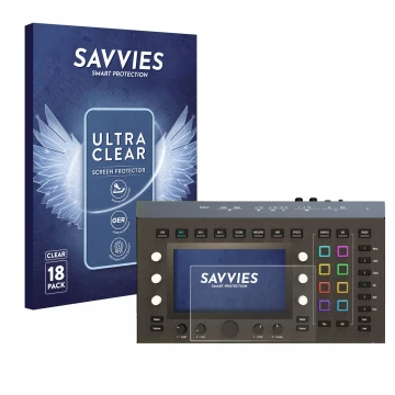 Vorderseite einer Produktverpackung mit dem Markenlogo Savvies. Daneben ist das Gerät Waldorf Iridium Core mit dem zugehörigen
