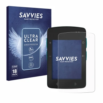 Vorderseite einer Produktverpackung mit dem Markenlogo Savvies. Daneben ist das Gerät TwoNav Roc mit dem zugehörigen Displaysc