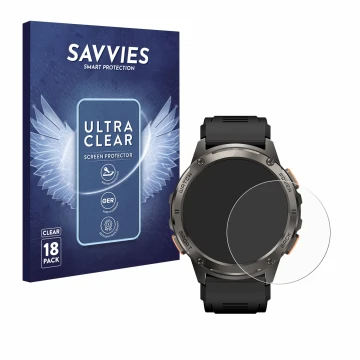 Vorderseite einer Produktverpackung mit dem Markenlogo Savvies. Daneben ist das Gerät Kospet Tank T3 mit dem zugehörigen Displ