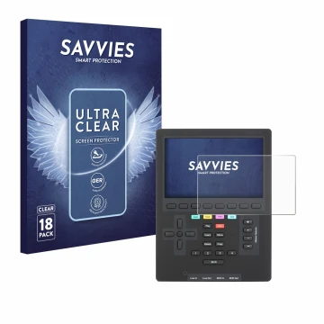 Vorderseite einer Produktverpackung mit dem Markenlogo Savvies. Daneben ist das Gerät Polyend Tracker Mini mit dem zugehörigen