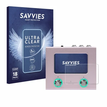Vorderseite einer Produktverpackung mit dem Markenlogo Savvies. Daneben ist das Gerät Hotone Ampero Mini mit dem zugehörigen D