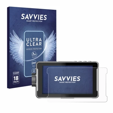 Vorderseite einer Produktverpackung mit dem Markenlogo Savvies. Daneben ist das Gerät Viltrox DC-550 Pro mit dem zugehörigen D