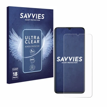 Vorderseite einer Produktverpackung mit dem Markenlogo Savvies. Daneben ist das Gerät Oukitel C51 mit dem zugehörigen Displays