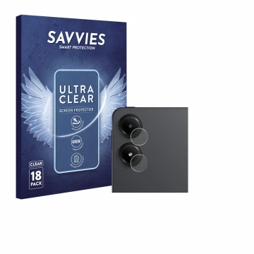 Vorderseite einer Produktverpackung mit dem Markenlogo Savvies. Daneben ist das Gerät Xiaomi Redmi Pad Pro (NUR Kameraschutz) 