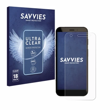 Vorderseite einer Produktverpackung mit dem Markenlogo Savvies. Daneben ist das Gerät Datalogic Memor 30 / 35 mit dem zugehöri