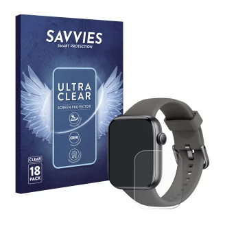 Vorderseite einer Produktverpackung mit dem Markenlogo Savvies. Daneben ist das Gerät AcclaFit P5 1.85