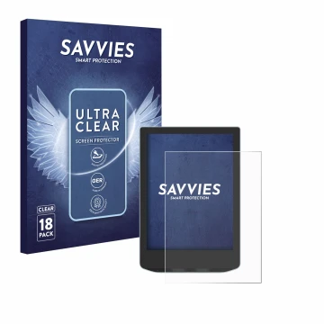 Vorderseite einer Produktverpackung mit dem Markenlogo Savvies. Daneben ist das Gerät Vivlio Light HD Color mit dem zugehörige
