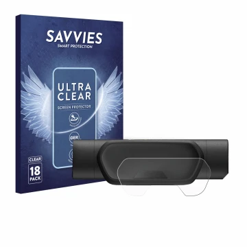 Vorderseite einer Produktverpackung mit dem Markenlogo Savvies. Daneben ist das Gerät Segway Ninebot eKickScooter E2 Pro mit d