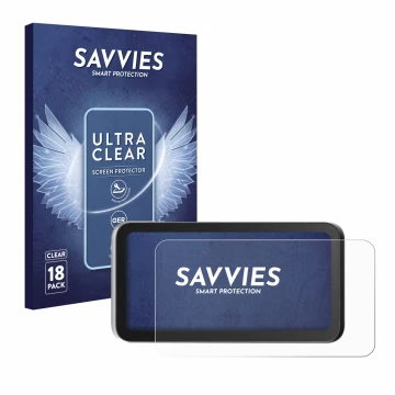 Vorderseite einer Produktverpackung mit dem Markenlogo Savvies. Daneben ist das Gerät Einstar VEGA mit dem zugehörigen Display