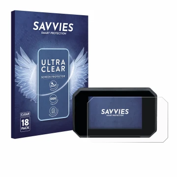 Vorderseite einer Produktverpackung mit dem Markenlogo Savvies. Daneben ist das Gerät Suzuki GSX-8S 2024 mit dem zugehörigen D