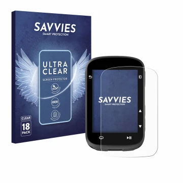 Vorderseite einer Produktverpackung mit dem Markenlogo Savvies. Daneben ist das Gerät CooSpo CS500 mit dem zugehörigen Display