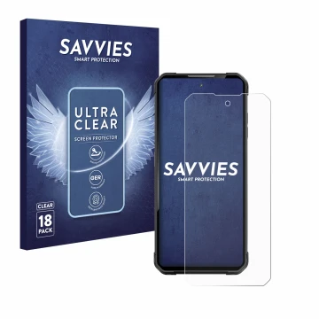Vorderseite einer Produktverpackung mit dem Markenlogo Savvies. Daneben ist das Gerät iiiF150 Air 1 Ultra Plus mit dem zugehör