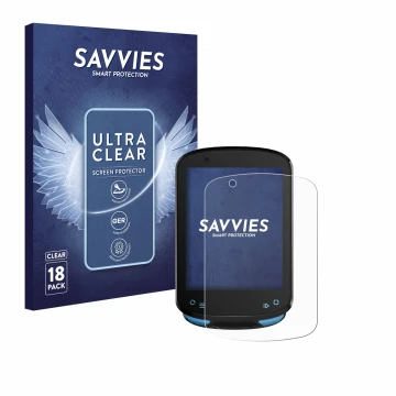 Vorderseite einer Produktverpackung mit dem Markenlogo Savvies. Daneben ist das Gerät Geoid CC600 2.4