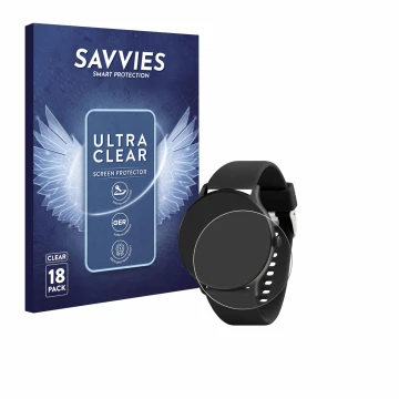 Vorderseite einer Produktverpackung mit dem Markenlogo Savvies. Daneben ist das Gerät Reflex Active Series 22 mit dem zugehöri