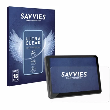Vorderseite einer Produktverpackung mit dem Markenlogo Savvies. Daneben ist das Gerät Carpuride W702BS 7