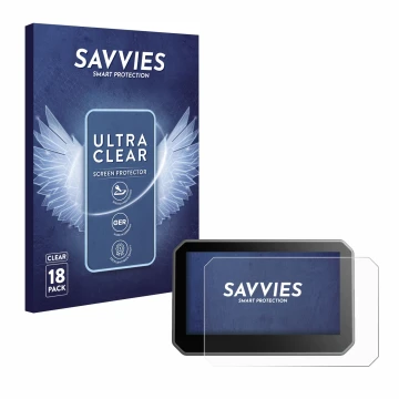 Vorderseite einer Produktverpackung mit dem Markenlogo Savvies. Daneben ist das Gerät Elegoo Centauri Carbon 4,3
