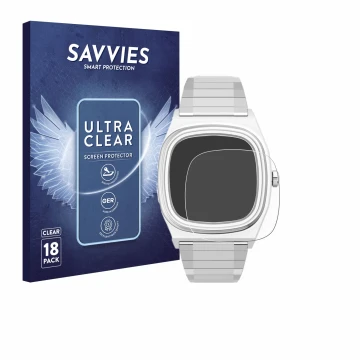 Vorderseite einer Produktverpackung mit dem Markenlogo Savvies. Daneben ist das Gerät Timex Reissue 1983 E mit dem zugehörigen