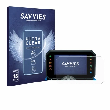 Vorderseite einer Produktverpackung mit dem Markenlogo Savvies. Daneben ist das Gerät Suzuki GSX-8S 2025 mit dem zugehörigen D