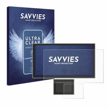 Vorderseite einer Produktverpackung mit dem Markenlogo Savvies. Daneben ist das Gerät Icom IC-7760 mit dem zugehörigen Display