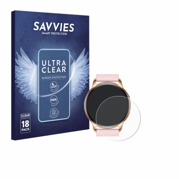 Vorderseite einer Produktverpackung mit dem Markenlogo Savvies. Daneben ist das Gerät Maoo VT.11 mit dem zugehörigen Displaysc
