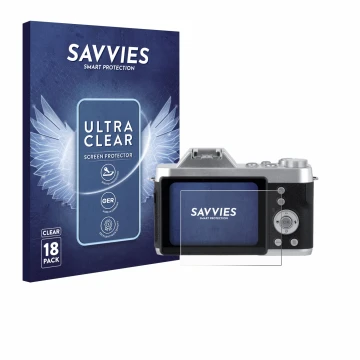 Vorderseite einer Produktverpackung mit dem Markenlogo Savvies. Daneben ist das Gerät Rollei Powerflex 10x Retro mit dem zugeh
