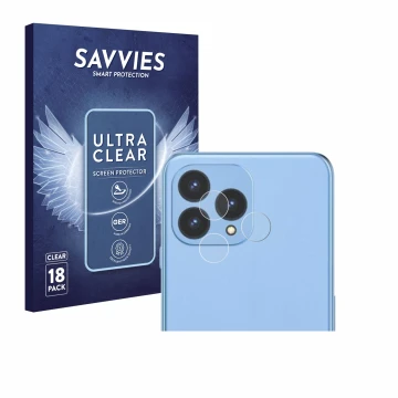 Vorderseite einer Produktverpackung mit dem Markenlogo Savvies. Daneben ist das Gerät Cubot P80 (NUR Kamera) mit dem zugehörig