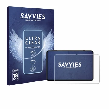 Vorderseite einer Produktverpackung mit dem Markenlogo Savvies. Daneben ist das Gerät Redmagic Astra NP05J mit dem zugehörigen