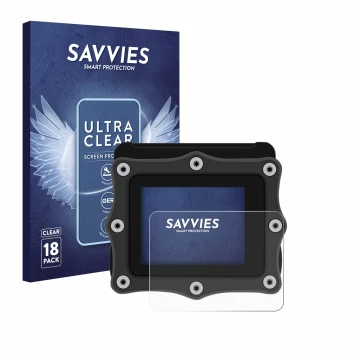 Vorderseite einer Produktverpackung mit dem Markenlogo Savvies. Daneben ist das Gerät Shearwater Perdix 2 mit dem zugehörigen 